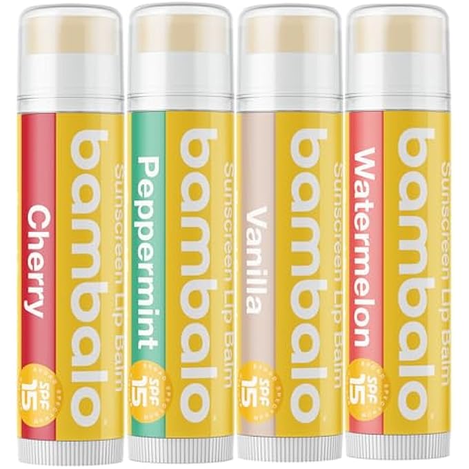 Bambalo 4-PACK VARIETY SPF 15 LIP BALM - ORGANIC INGREDIENTS, BROAD SPECTRUM UVA/UVB PROTECTION - HYDRATING & MOISTURIZING, USA MADE - Image 2